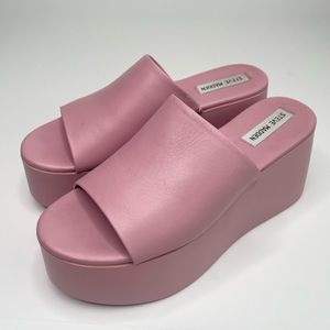 Steve Madden Christa platform leather slide sandal